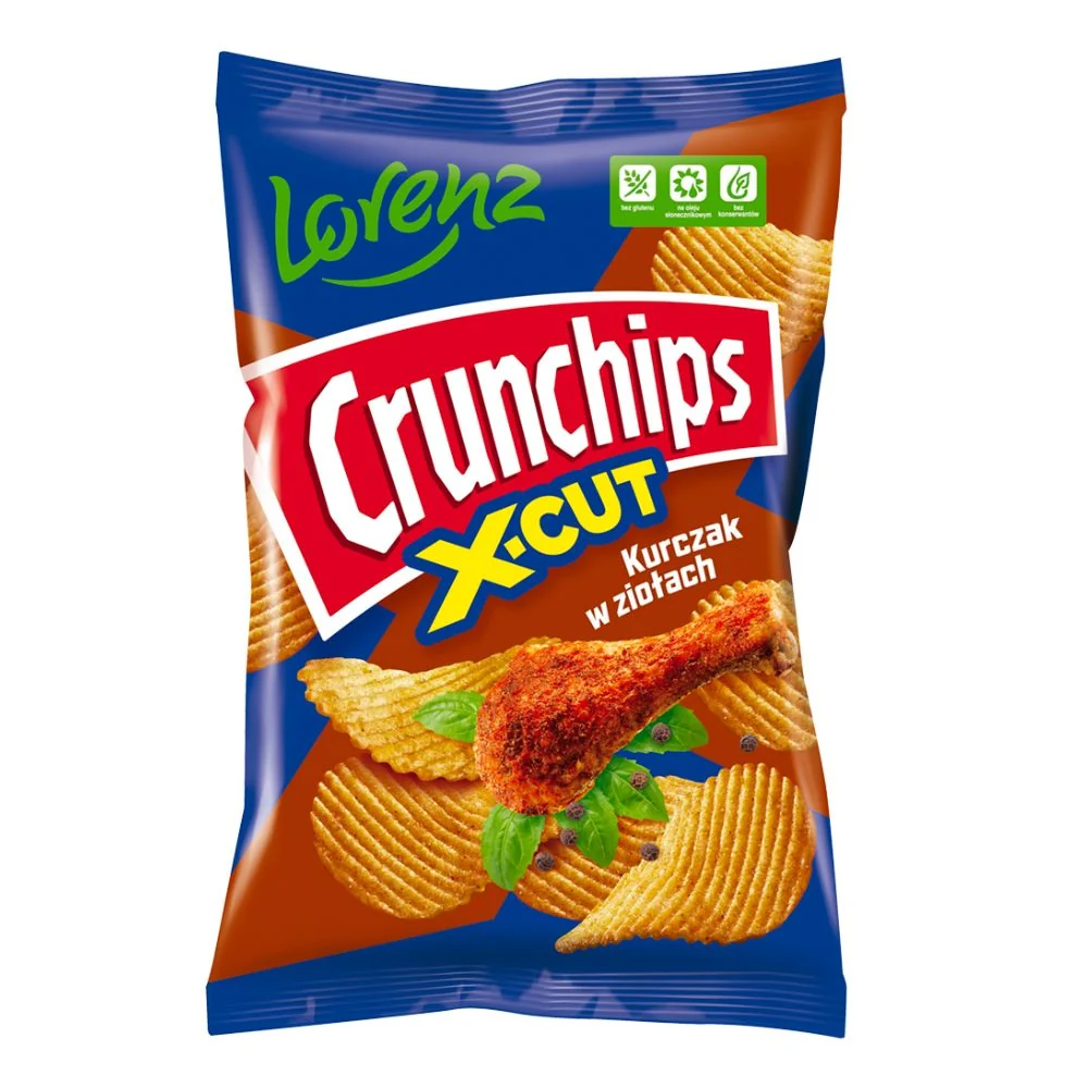 Lorenz Crunchips X-Cut Kurzak w Ziotach, čips s okusom piletine od 140g