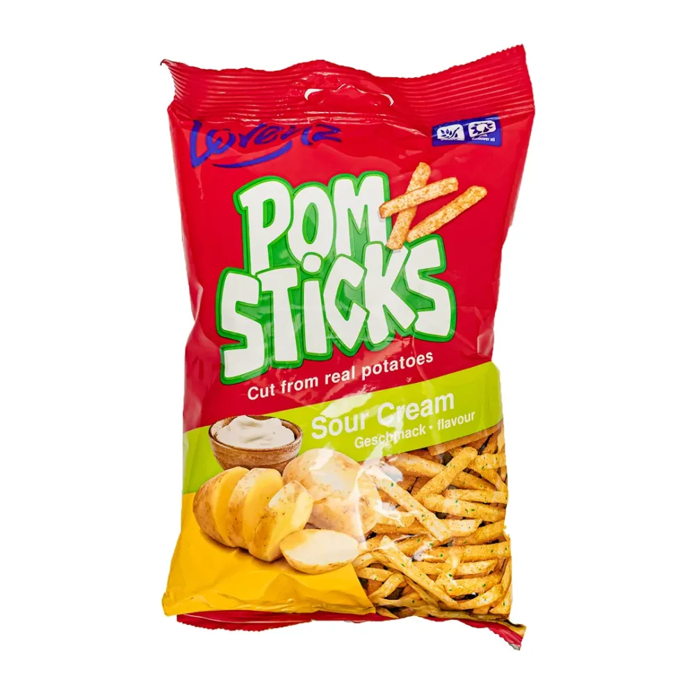 Lorenz Pom Sticks Sour Cream, štapići od krumpira s okusom kiselog vrhnja od 85g