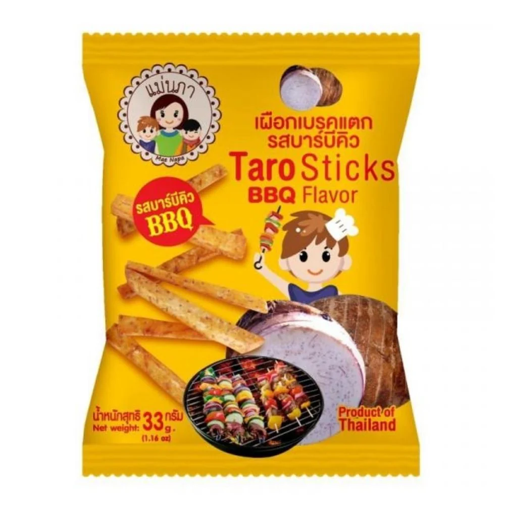 Mae Napa Taro Sticks BBQ Flavor, čips od taro- s okusom roštilja od 33g