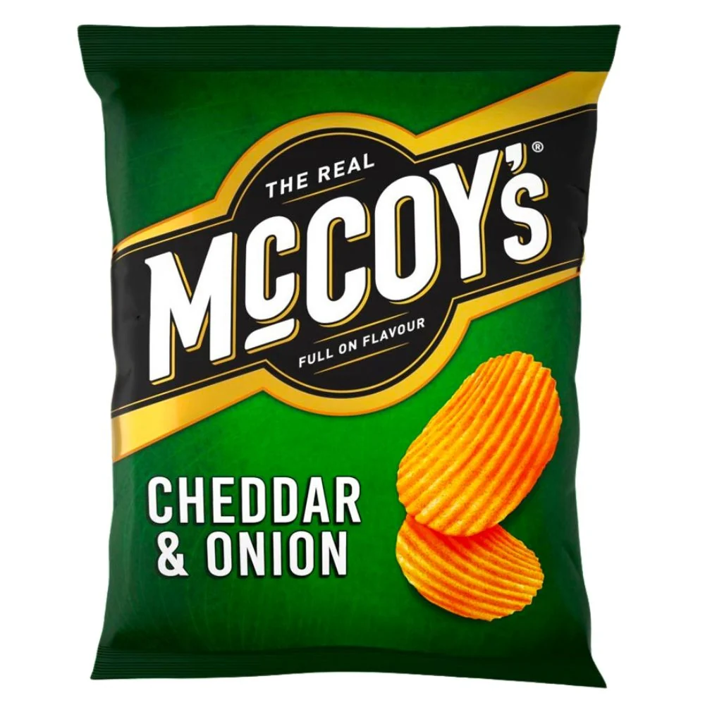 McCoy’s Cheddar & Onion, čips s okusom cheddar sira i luka od 45g
