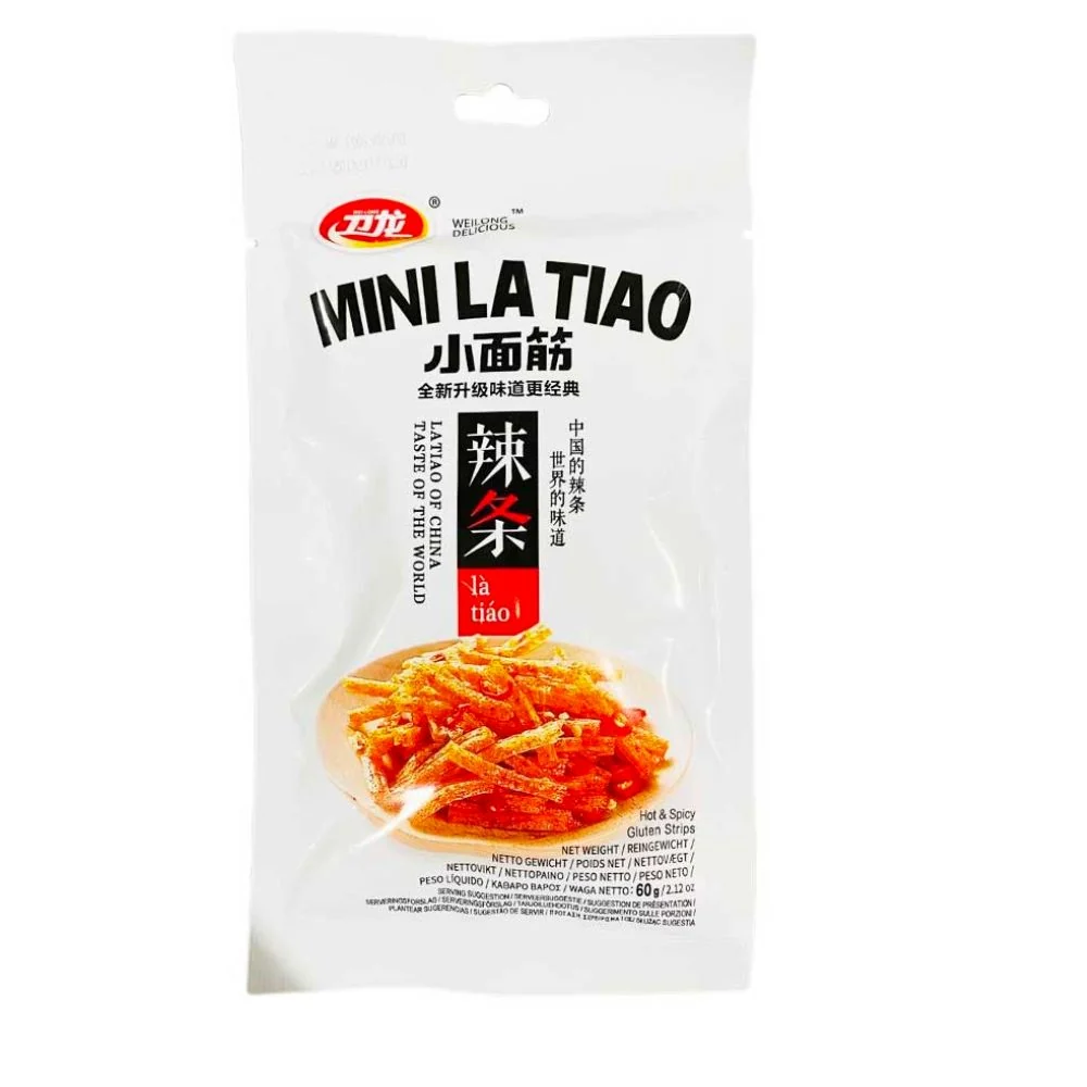 Mini La Tiao Hot & Spicy, ljuti i slatko-kiseli pšenični štapići od 60g