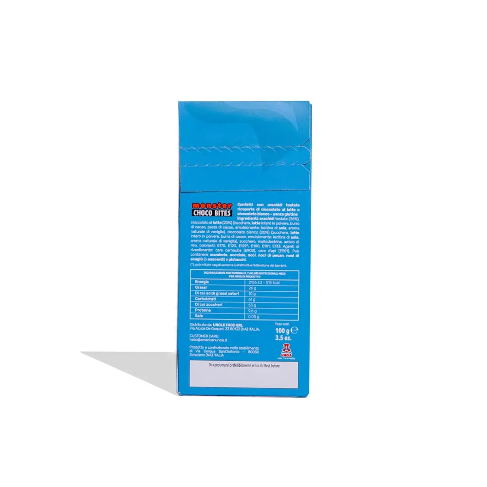 Monster Choco Bites Scary mix, prženi kikiriki prekriven mliječnom i bijelom čokoladom od 100g
