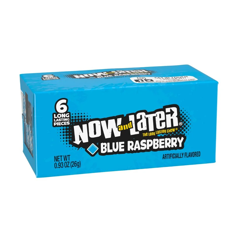 Now Later Blue Raspberry, bomboni s okusom borovnice od 26g