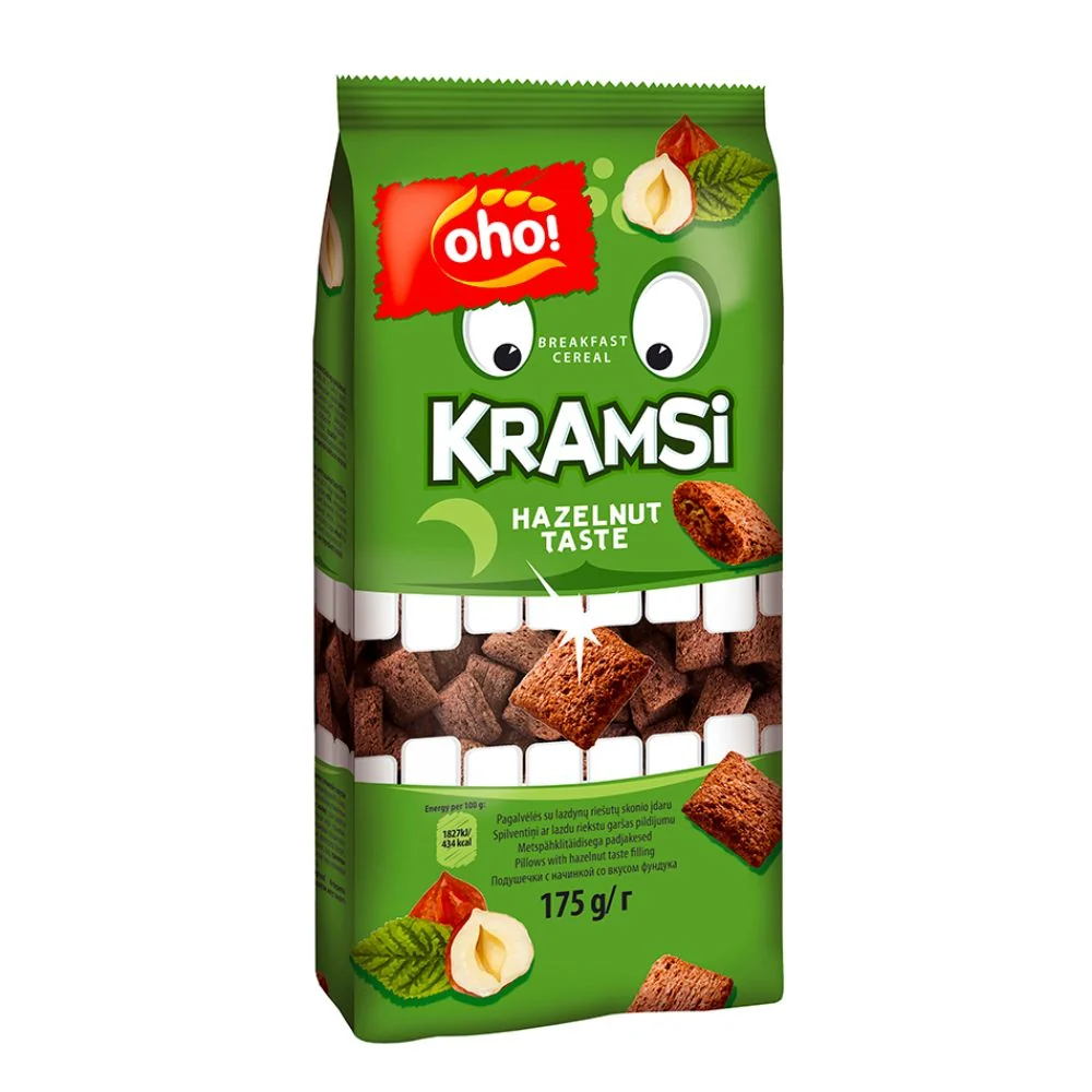Oho! Kramsi Hazelnut Taste, snack punjeni kremom od lješnjaka od 175g