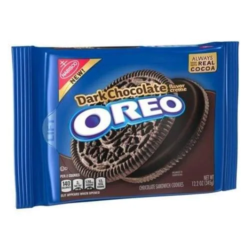 Oreo Dark Chocolate Flavor Creme, čokoladni keksi s tamnom čokoladom od 345g