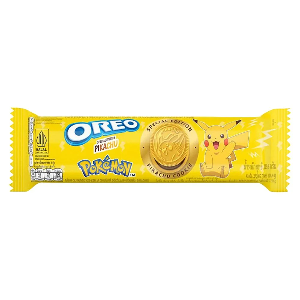 Oreo Pikachu Banana Cream Cookies, kolačići s okusom banane i čokolade od 120g