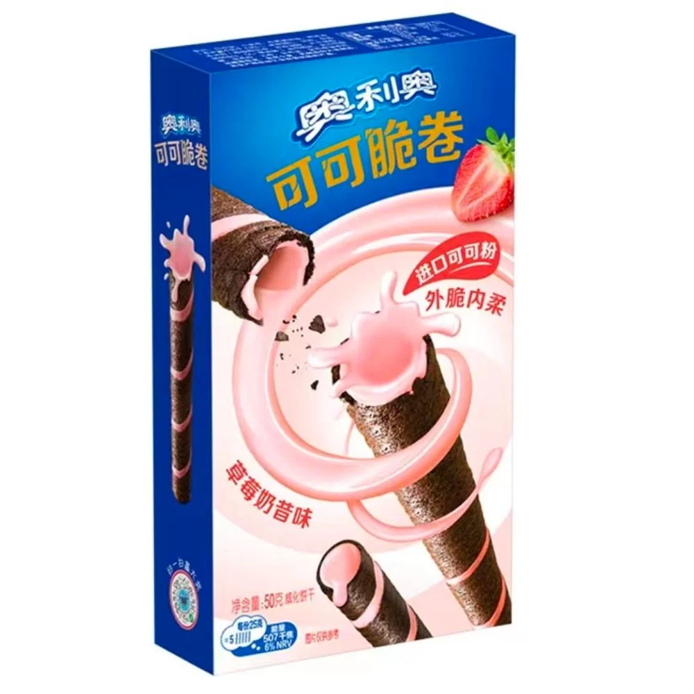 Oreo Strawberry Rolls, rolada s keksima s kremom od jagode od 50g
