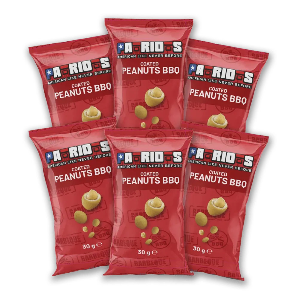 6x Patriots Coated Peanut BBQ, kikiriki s roštilja od 30g