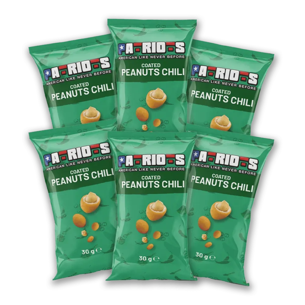 6x Patriots Premazani kikiriki chili, kikiriki s čilijem od 30g
