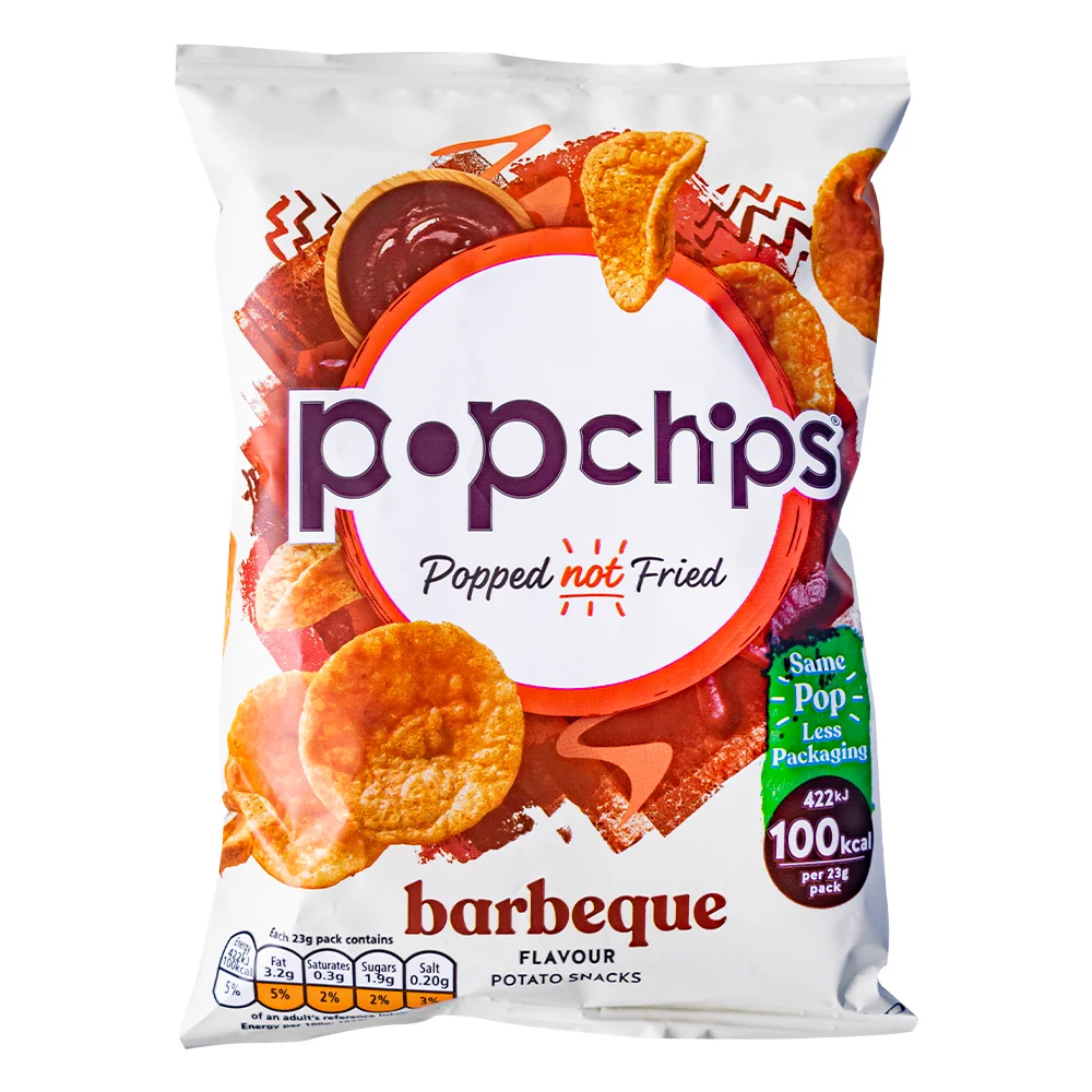 Pop Chips Barbecue, čips s okusom roštilja od 23g