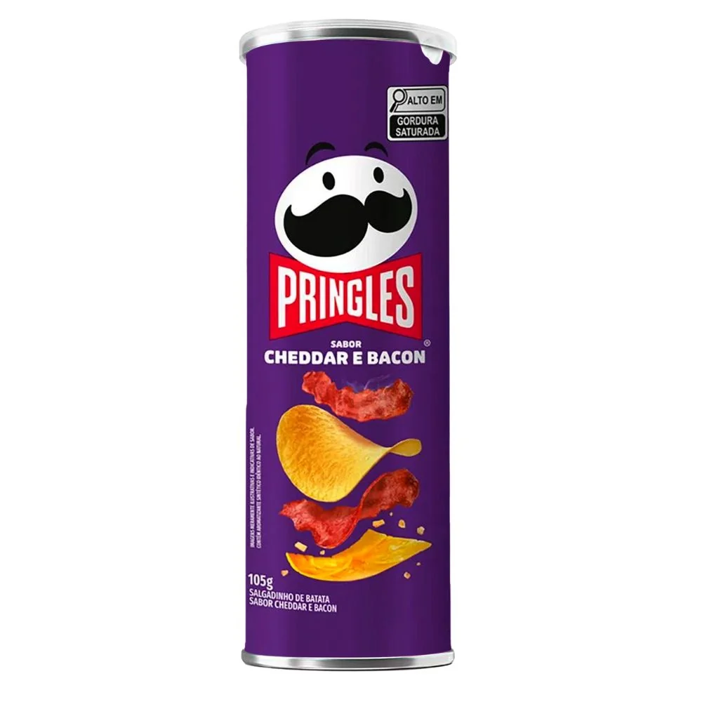 Pringles Cheddar i Bacon, čips s okusom cheddara i slanine od 105g