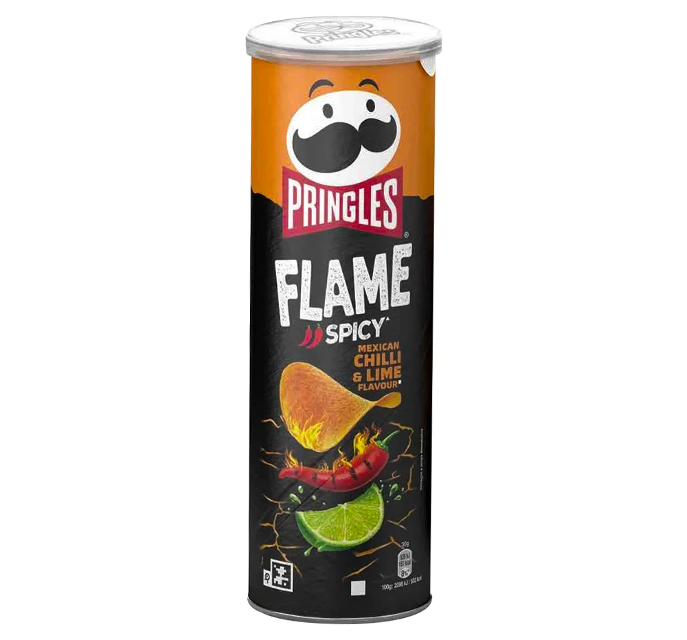 Pringles Flame Mexican Chilli & Lime, ljute čips grickalice s okusom limete od 160g