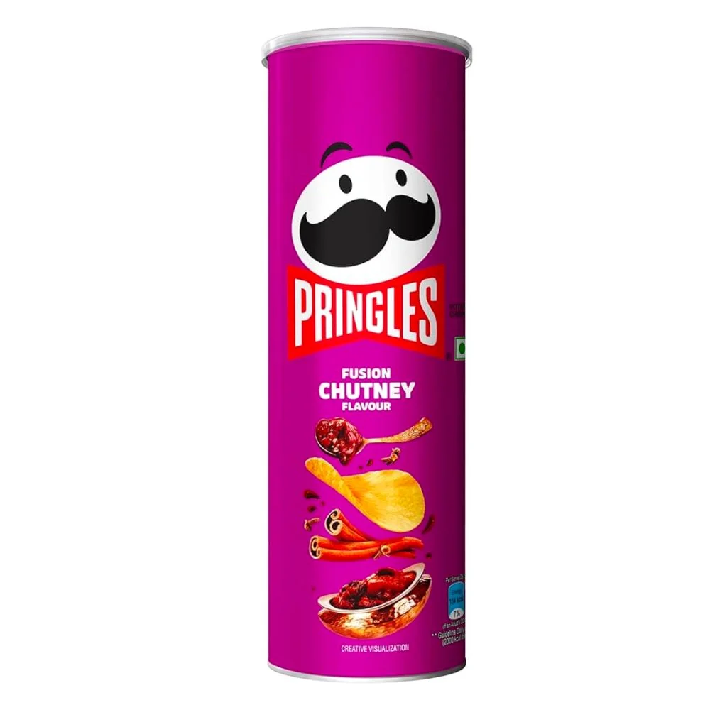 Pringles Fusion Chutney, čips s okusom chutneyja od 102g
