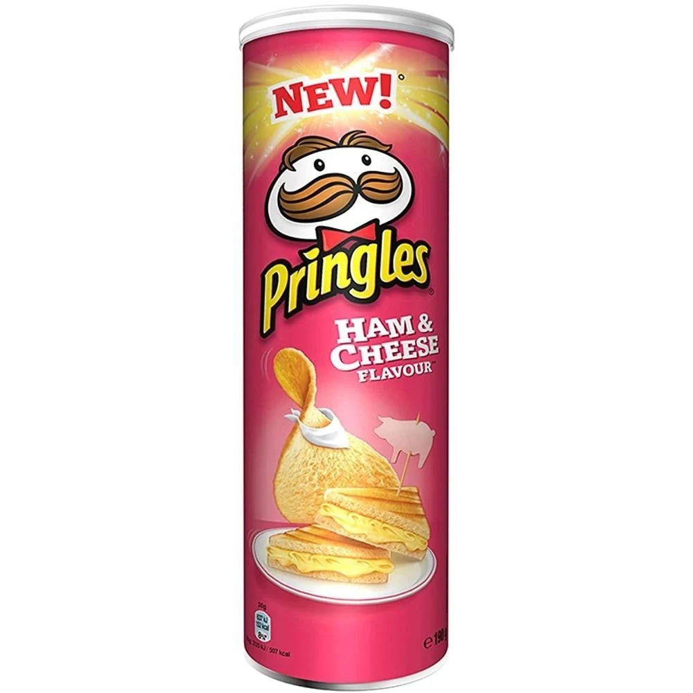 Pringles Ham&Cheese, čips sa šunkom i sirom od 175g