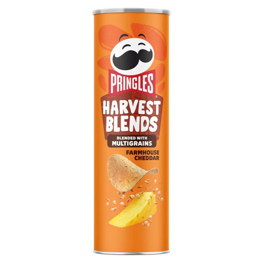 Pringles Harvest Blends Farmhouse Cheddar, čips s okusom cheddar sira od 158g