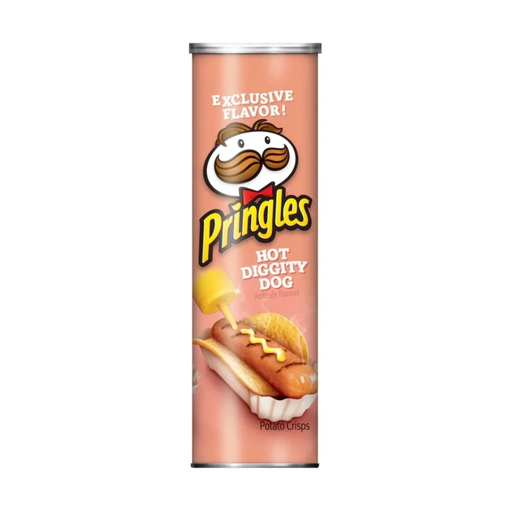 Pringles Hot Diggity Dog, čips s okusom hot doga od 158g