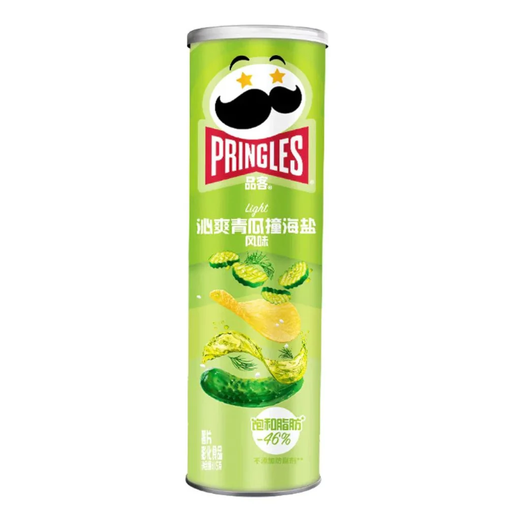 Pringles Light Cucumber and Sea Salt, čips s okusom krastavca i morske soli od 115g