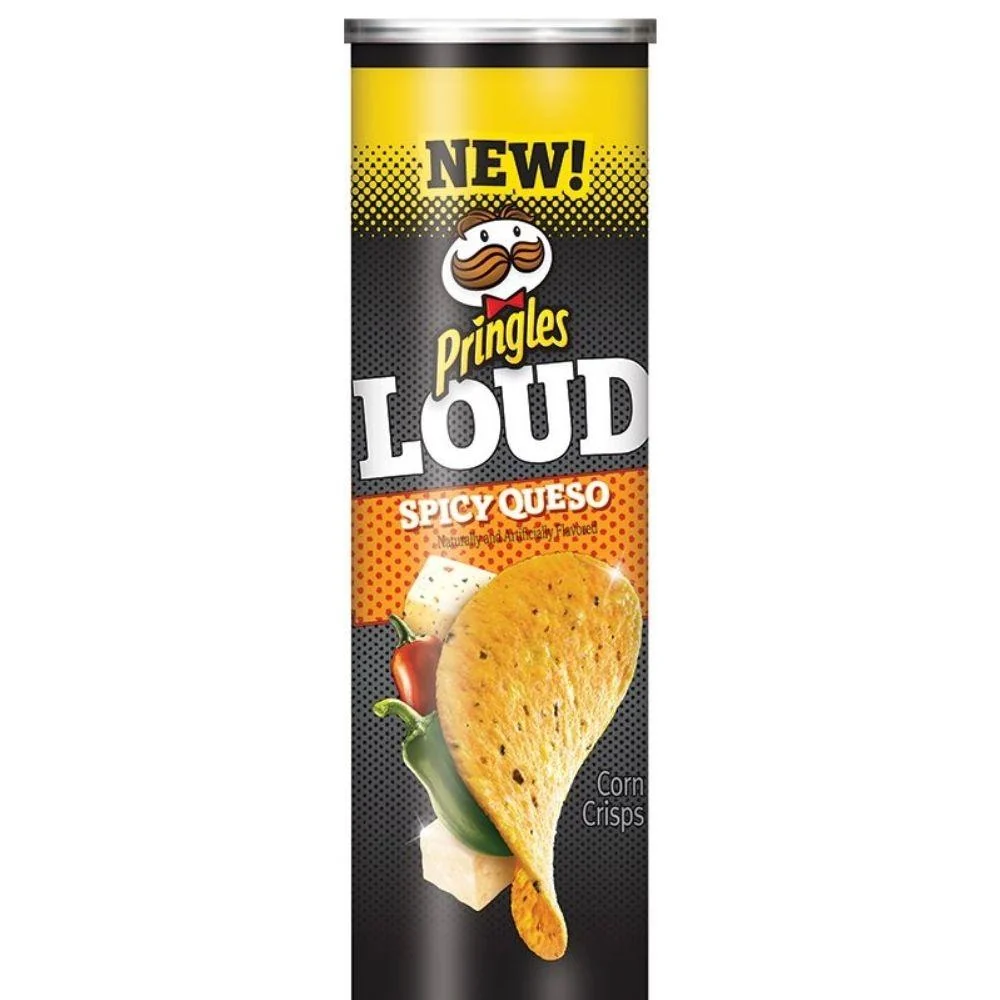 Pringles Loud Spicy Queso, ljuti čips od luka od 154g