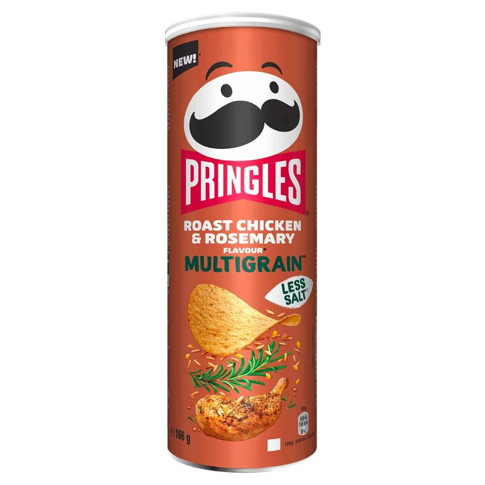 Pringles Multigrain Roast Chicken & Rosemary, čips od žitarica s okusom piletine i ružmarina od 166g