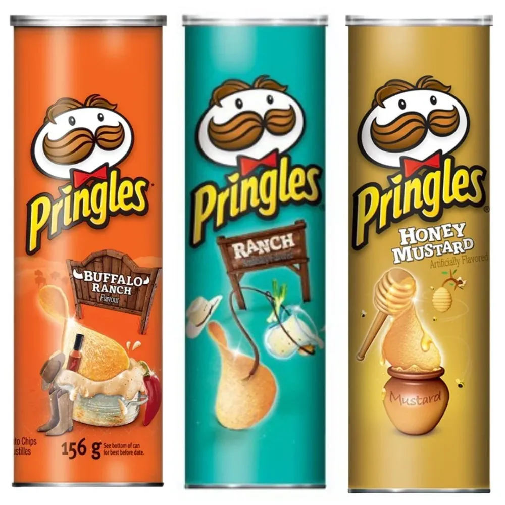 3 Pringles, 3 pakiranja Pringlesa u raznim okusima