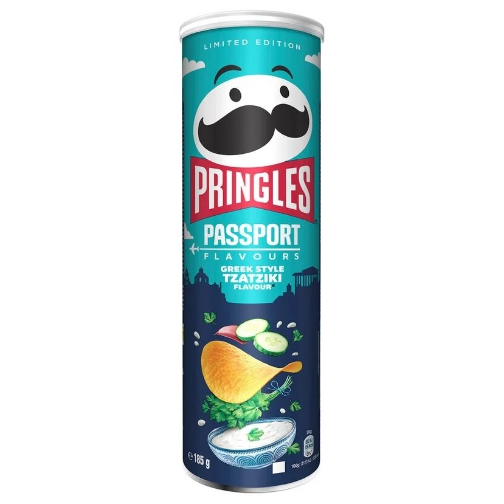 Pringles Passport Greek Style Tzatziki, čips s okusom tzatziki umaka od 185g