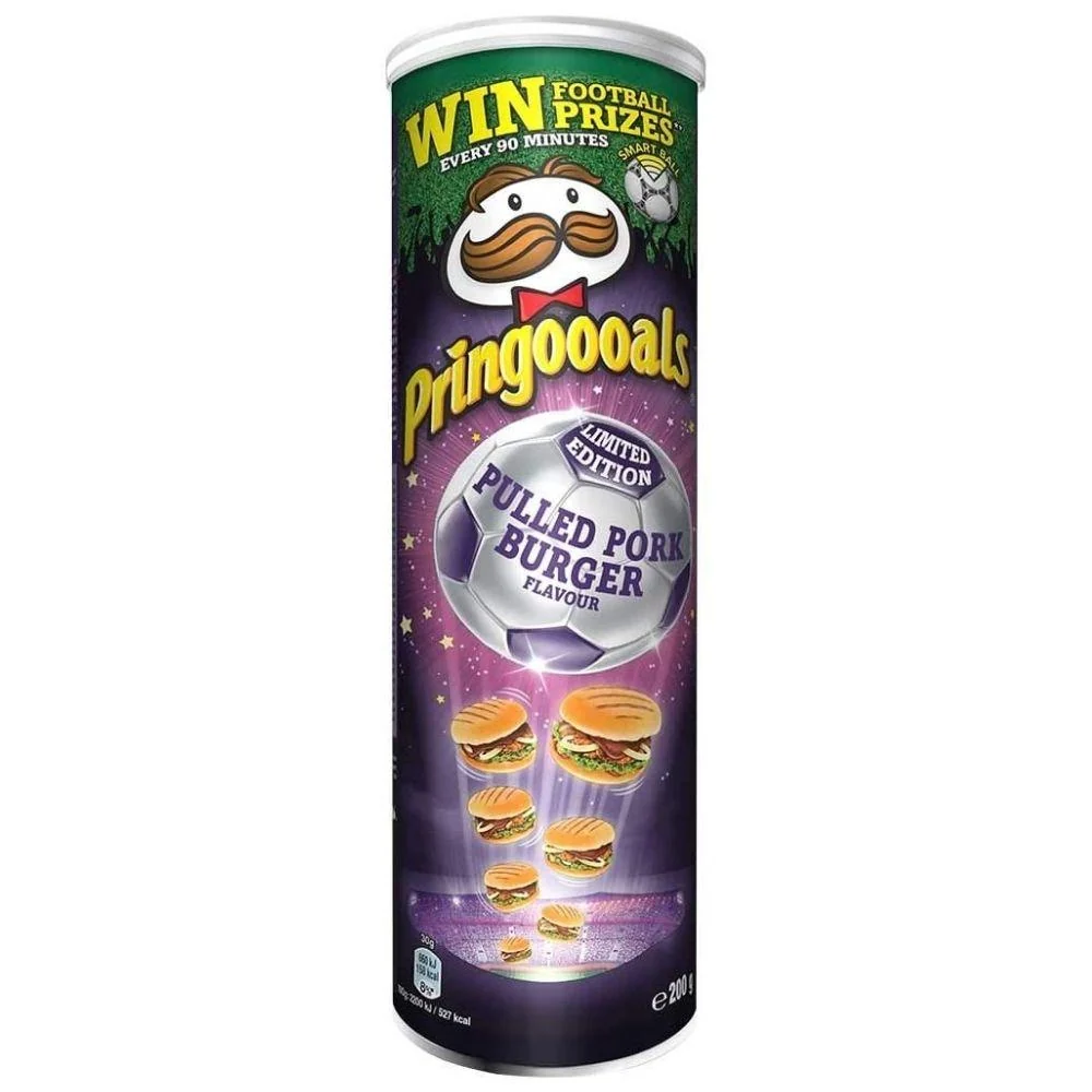 Pringles Pringoooals Pulled Pork Burger, čips s okusom svinjetine od 200g