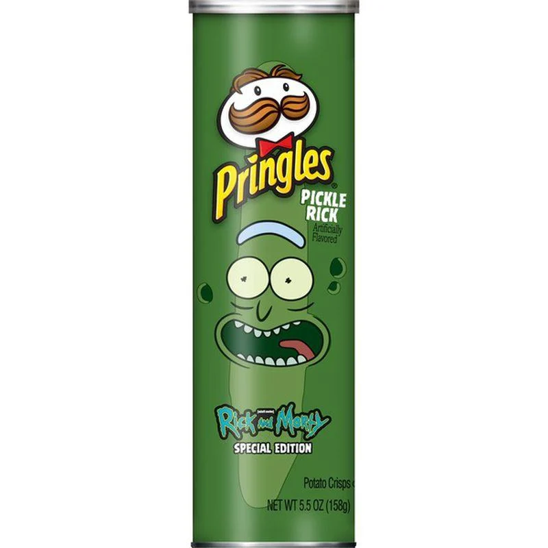 Pringles Screaming dill Rick & Morty Special Edition, čips od krastavaca od 158g
