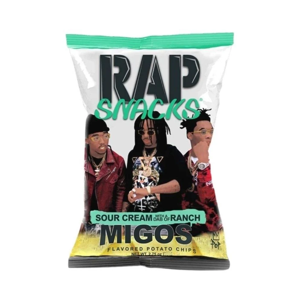 Rap Snack Sour Cream Ranch Migos, čips s kiselim vrhnjem i češnjakom od 28g