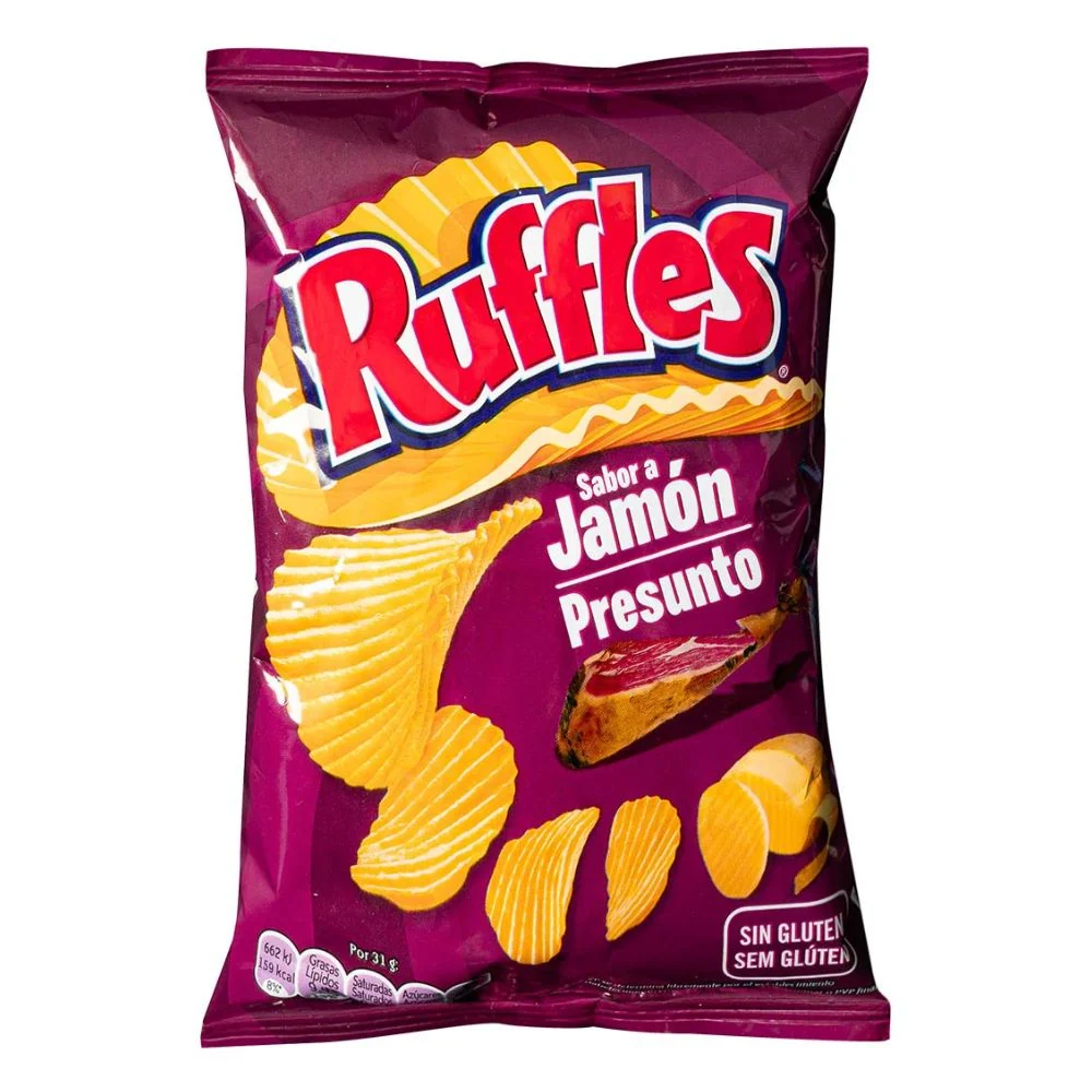 Ruffles Jamon, čips s okusom španjolske šunke od 31g