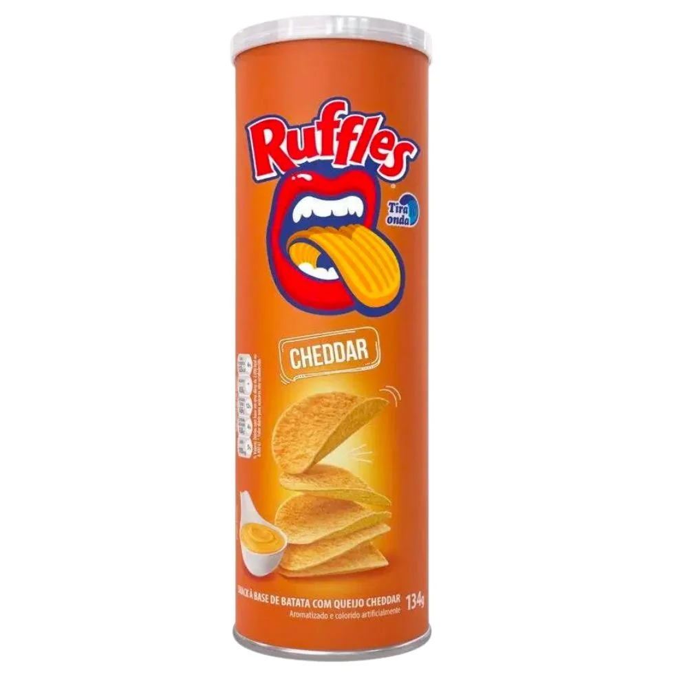 Ruffles Strip Wave Cheddar, čips s cheddarom od 134g