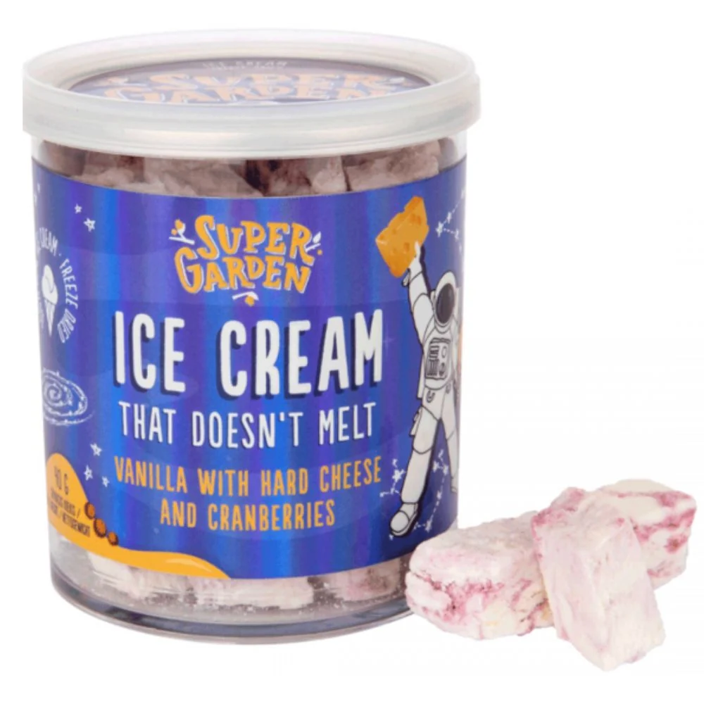 Super Garden Ice Cream Vanilla Hard Cheese and Cranberries, sladoled s okusom vanilije s tvrdim sirom i brusnicama od 40g