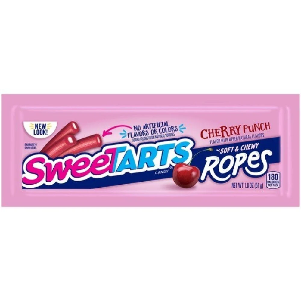Sweetarts Ropes Cherry Punch, štapići od trešnje od 51g