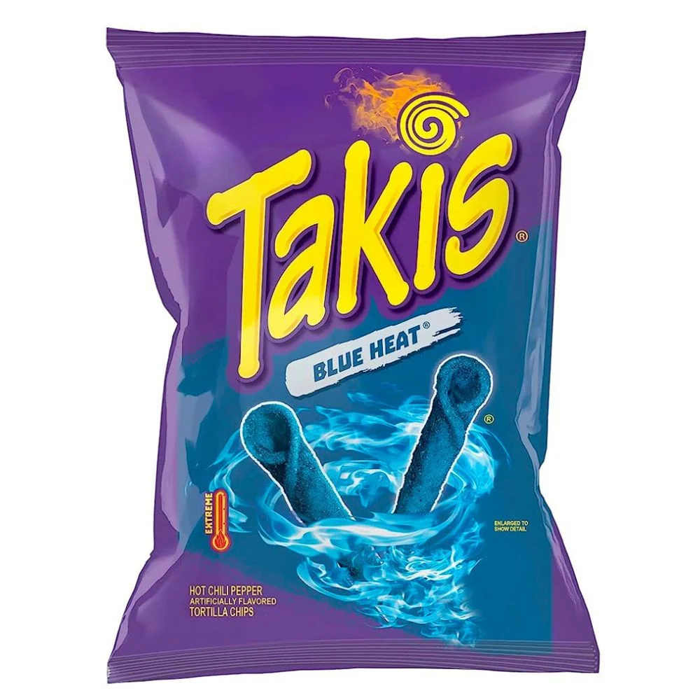 Takis Blue Heat, pakiranje ljutih čili tortilja čipsa od 56g