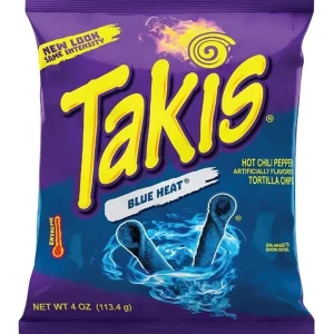 Takis Blue Heat, pakiranje ljutih tortilja čipsa s okusom čilija od 113,4g