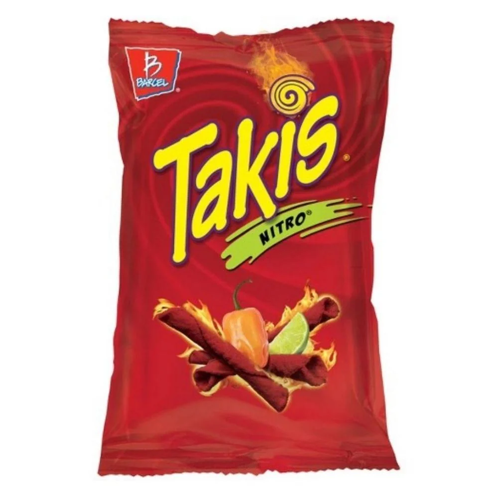 Takis Nitro Habanero & Lime Tortilla Chips, pakiranje pikantnih limeta tortilla čipsa od 113g