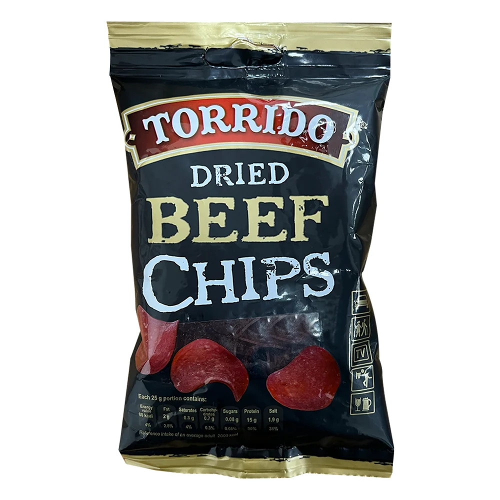 Torrido Dried Beef Chips, sušena salama od 25g