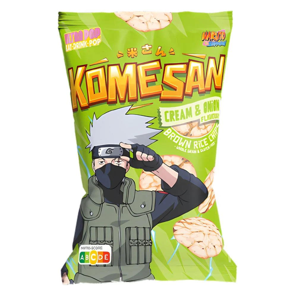 Ultra Pop Komesan Kakashi Cream e Onion, čips od riže s okusom vrhnja i luka od 60g