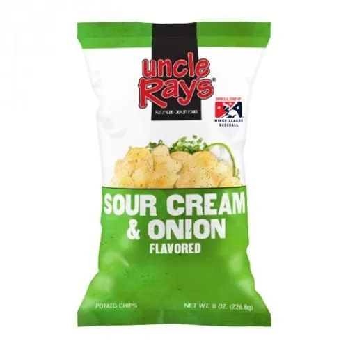 Uncle Ray's Sour Cream & Onion, pakiranje čipsa s okusom kiselog vrhnja i luka od 128g