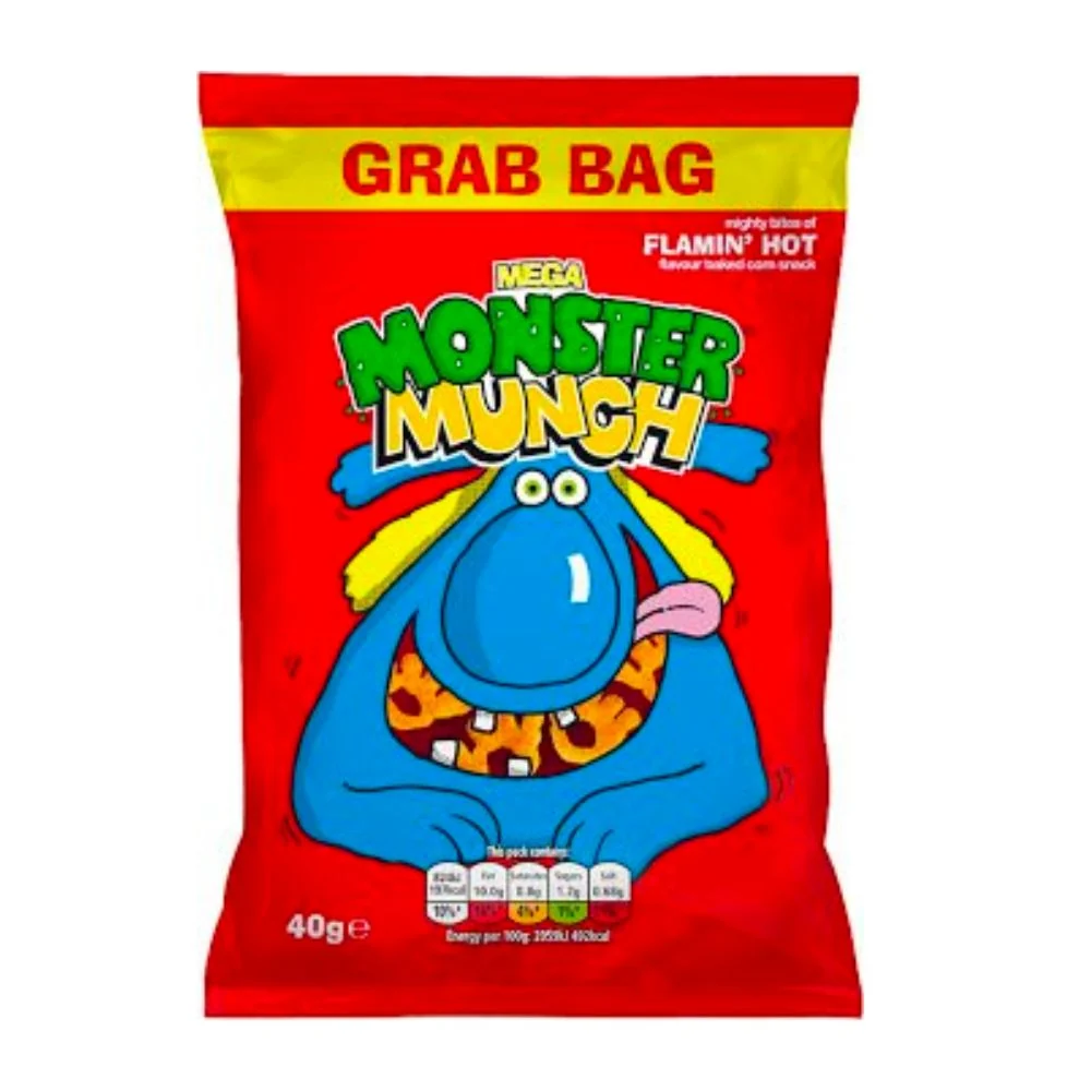 Walkers Monster Munch Flamin'Hot, pečeni ljuti čips od 40g
