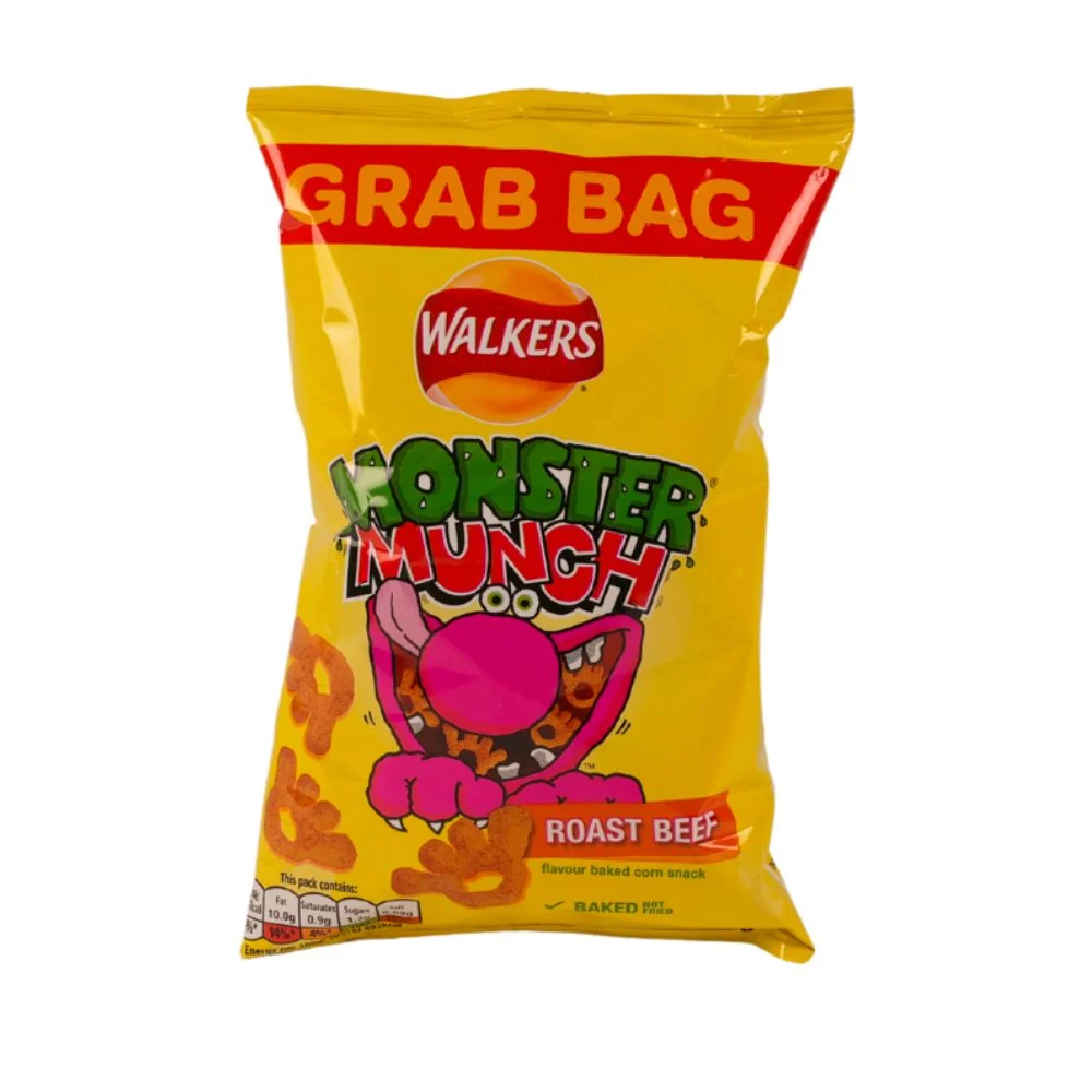Walkers Monster Munch Roast Beef, čips s okusom pečene govedine od 40g