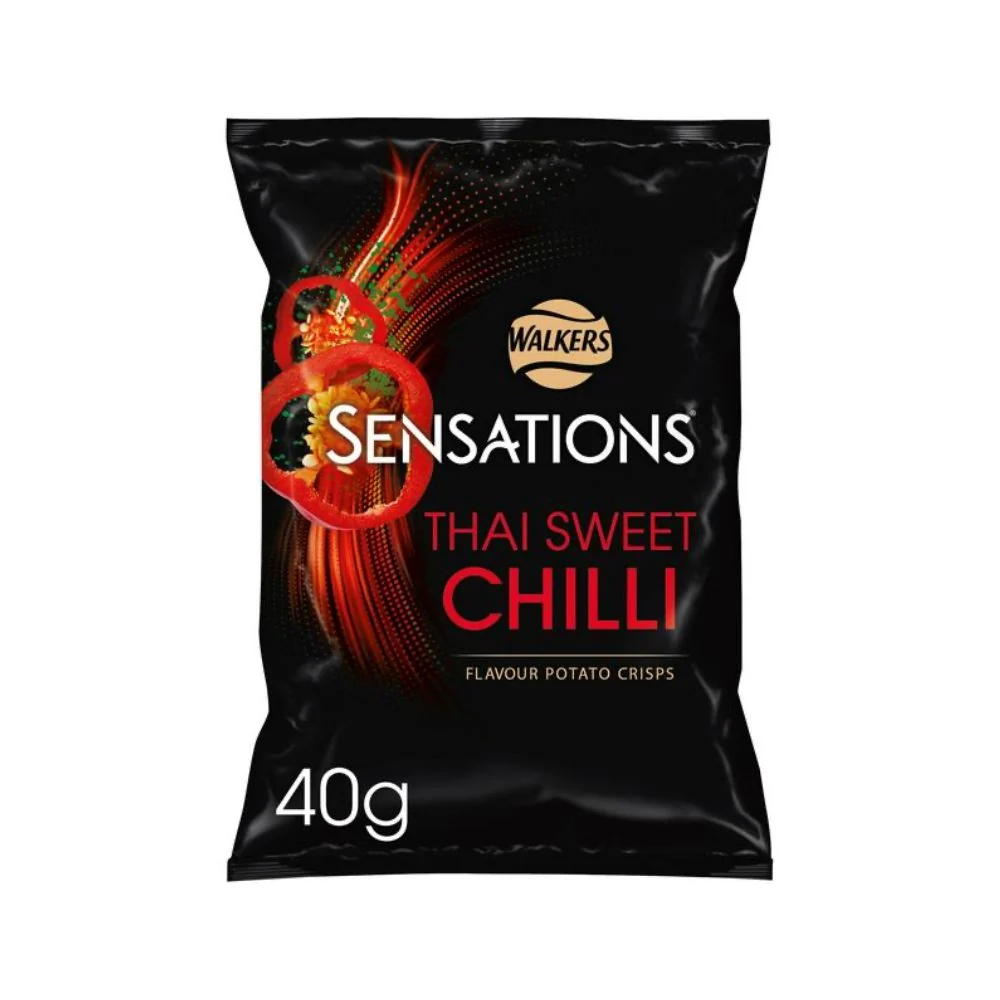 Walkers Sensations Thai Sweet Chili Flavour, čips s okusom tajlandskog chilija od 40g