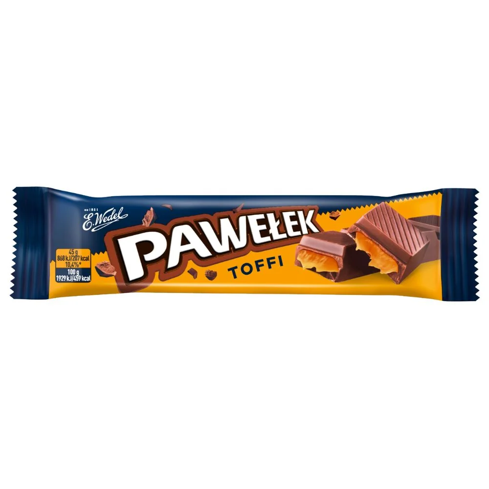 Wedel Pawelek Toffi, mliječna čokolada s punjenjem okusa toffee od 45g