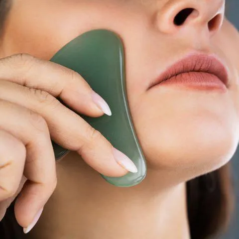 Gua Sha Jade kamen srce