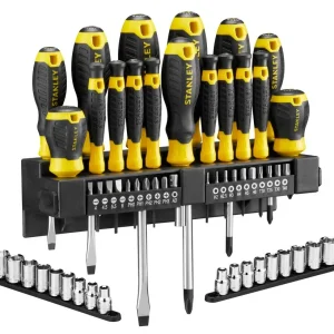 57-teiliges Set mit Bits, Schraubendrehern und Steckschlüsseln (STANLEY STHT0-62143)