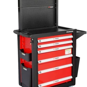 Werkstattwagen mit Wand, 6-Schubladen 260kg (FIXMAN FX-F1RP6.C5)