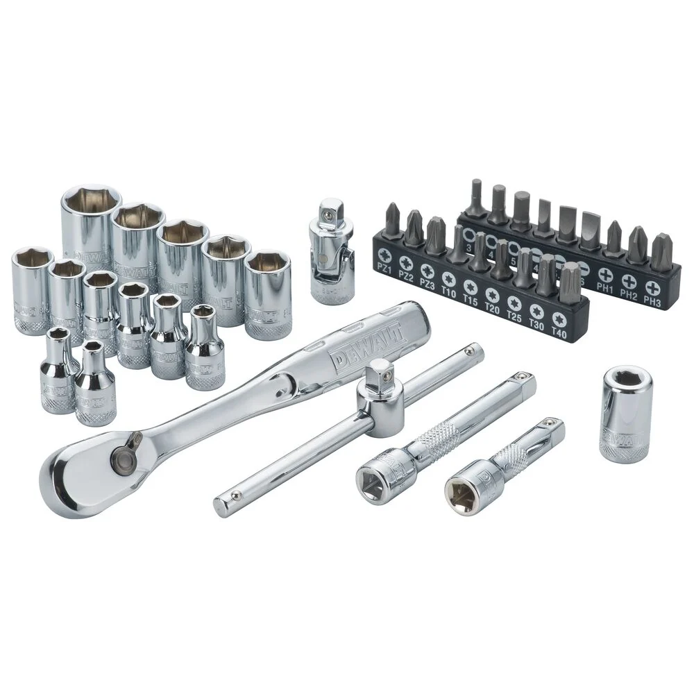 Werkzeuge - 37-teiliges Set von Köpfen mit Ratschen 1/4" (DeWALT DWMT19238-1)