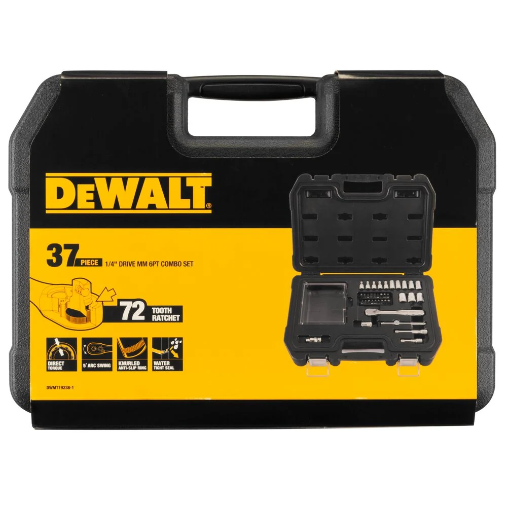 Werkzeuge - 37-teiliges Set von Köpfen mit Ratschen 1/4" (DeWALT DWMT19238-1)