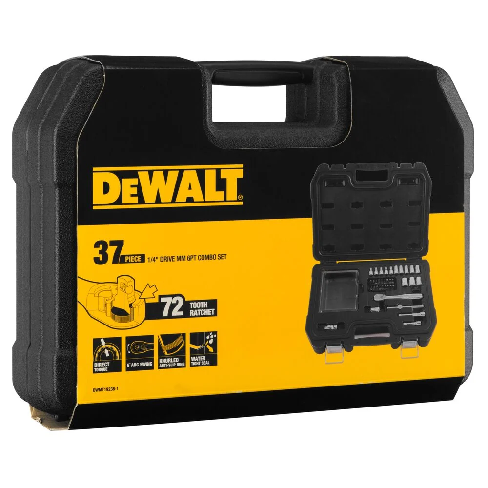 Werkzeuge - 37-teiliges Set von Köpfen mit Ratschen 1/4" (DeWALT DWMT19238-1)