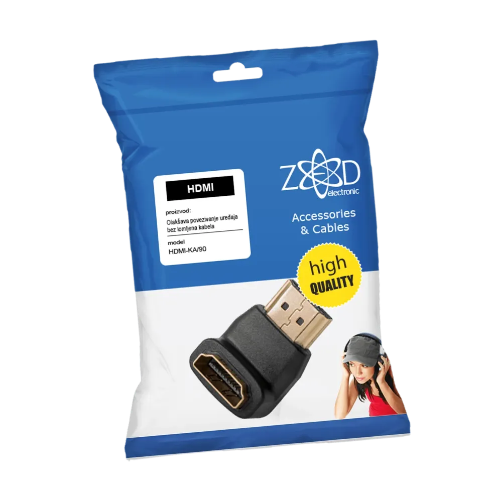 ZED electronic Adapter HDMI kutni 90° - HDMI-KA/90
