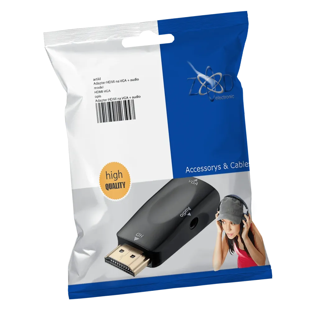 ZED electronic Adapter HDMI na VGA + audio - HDMI-VGA